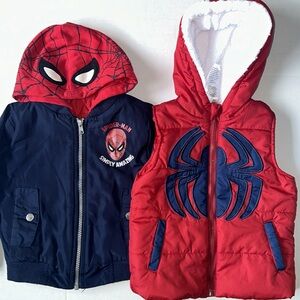 3T Spiderman Winter Coat/Vest Bundle